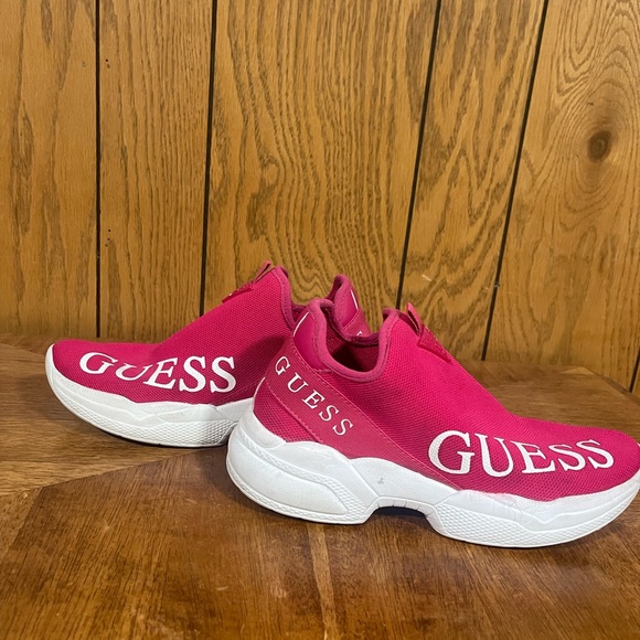 Guess Shoes - Guess Pink and White Sneakers with Chunky Sole